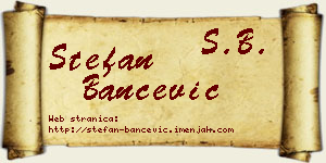 Stefan Bančević vizit kartica
